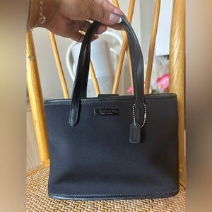 Coach Black Structured Leather Tote
